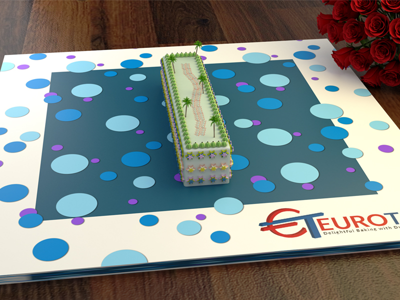 2001964 Euro Large Letter I Cake Tin